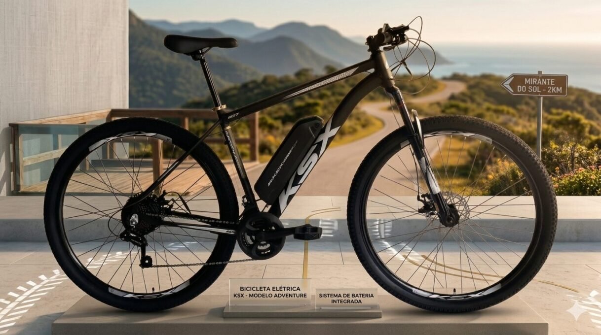 Bicicleta Elétrica com Pedal Assistido 350W 36V Tomate