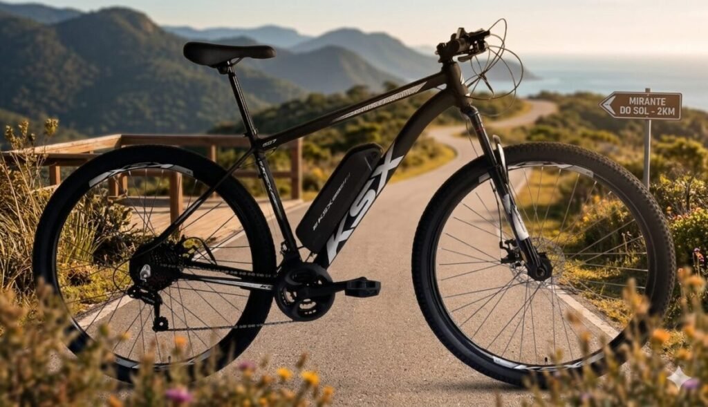 Bicicleta Elétrica com Pedal Assistido 350W 36V Tomate