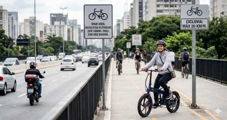 Bicicleta elétrica precisa de CNH em 2026