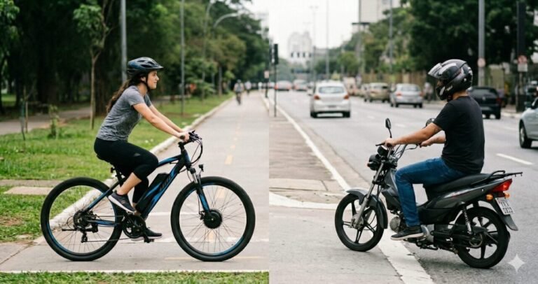 Diferença entre e-bike e ciclomotor