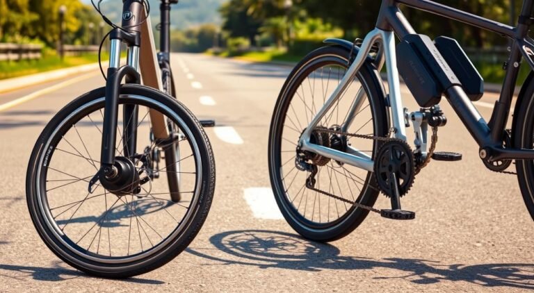Bicicleta elétrica com motor de cubo na roda vs motor central