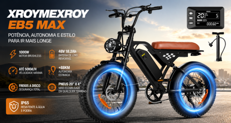 Vale a Pena Comprar a Bike Elétrica Xroymexroy 750W IP65 com Freio a Disco