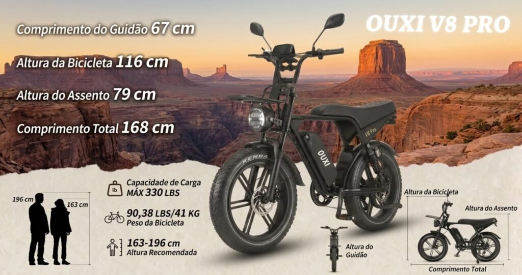 Bike Elétrica Ouxi V8 Pro 1000W vale apena
